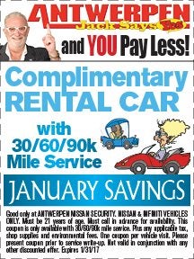 Complimentary Rental Car at Antwerpen Nissan Security Service in Baltimore, MD